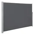 Modante Seitenmarkise, Anthrazit, Alu, Metall, Textil, 400x180 cm, Sonnen- & Sichtschutz, Markisen, Seitenmarkisen