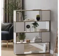 Vicco Raumteiler Eneos, Weiß/Eiche, 100 x 124.5 cm, 1-tlg.