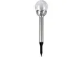 Kynast Garden LED Solarleuchte Solar Glaskugellampe Bruchglas Optik LED Gartenstecker Edelstahl Ø8cm