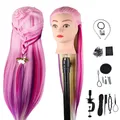 Frisierkopf übungskopf Friseur 100% Synthetische Faser, Puppenkopf zum Frisie...