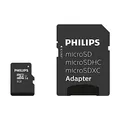 Philips Ultra Speed microSDHC Card 8 GB + SD Adapter UHS-I U1, Lesegeschwindigkeit bis zu 80 MB/s, A1 Fast App Performance, V10, Speicherkarte für Smartphones, Tablet, PC, Card Reader, Full HD Video