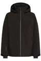 NORTH BEND NBMona Damen Skijacke Winterjacke Snowboardjacke Outdoor wasserdicht wasserfest 10000 mm Wassersäule mit Kapuze Schneefang Manschetten Skipasstasche, Größe:46, Farbe:Black (1001)