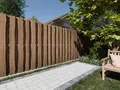 Woodtex Sichtschutzelement NATURA Bohlen-Zaun DIY-Bausatz braun