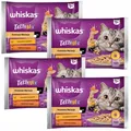WHISKAS Tasty Mix Cremige Variationen Katzennassfutter Huhn Lamm Pute 16x85g