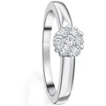 ONE ELEMENT Diamantring 0.25 ct Diamant Brillant Ring aus 585 Weißgold, perfekt als Geschenk zum Jahrestag oder Geburtstag silberfarben 56