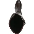 Caprice Damen Stiefel Leder Langschaft mit Zierriemen und Blockabsatz 9-25600-43, Größe:39 EU, Farbe:Braun - Braun - 39