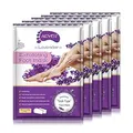 Foot Mask, 5Pack Fußmaske,Peeling-Abzieh-Schwielen abgestorbener Haut, Fußmaske hornhaut Kallus-Entferner, Baby Soft Smooth Touch Feet-Männer, Frauen, Peeling-Fußmaske (Lavendel)