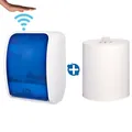 Cosmos Sensor Handtuchrollenspender weiß-blau im SET inklusive Handtuchrolle JM Metzger Cosmos 2-lagig TAD 100 m COSMOS-4200