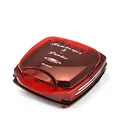 Ariete 185 Party Time – Hamburger-Maker, 1200 W, doppelte Heizplatte mit Antihaftbeschichtung, Farbe: Rot