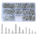 Set mit 560 verzinkten Flachkopfschrauben, M3 M4 M5, Holz, Blech, Heimwerker