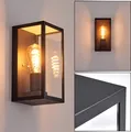Piasco »Piasco« Außenwandlampe Wandaußenleuchte aus Metall/Glas in schwarz