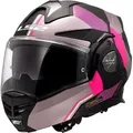 LS2 FF901 Advant X Ultra, Modularhelm - Matt Schwarz/Grau/Pink/Lila - XXL