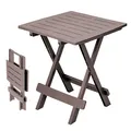 Spetebo Kunststoff Klapptisch Adige 45 x 43 cm - braun - Garten Beistelltisch klappbar - Beistelltisch Campingtisch Teetisch Balkontisch Tisch klein