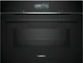 SIEMENS Backofen mit Mikrowelle iQ700 CM776GKB1, mit 1-fach-Teleskopauszug, Perfekte Zubereitung von Gerichten dank cookControl Pro