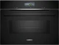 Siemens CM776GKB1 iQ700 Einbaukompaktbackofen mit Mikrowellenfunktion, 900 W, 59