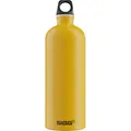 Sigg - Alu Trinkflasche - Traveller Mustard - Klimaneutral Zertifiziert - Für Kohlensäurehaltige Getränke Geeignet - Auslaufsicher - Federleicht - BPA-frei - Outdoor - Gelb - 1L