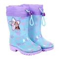 PERLETTI Disney die Eiskönigin II Gummistiefel mit Elsa Anna - Frozen 2 Regenstiefeln Türkis Lila für Kleine Mädchen - Wasserdichte Stiefel mit Rutschfeste Sohle und Kordelzug (Hellblau, 26/27 EU)