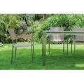 acamp 6x 57164 Skye Stapelsessel 1x 56360 Skye Tisch 150x90cm - Silber