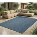 Jimri Outdoorteppich Key West, Läufer, Outdoor Teppich Balkonteppich Terassenteppich blau Läufer | 140 cm x 200 cm