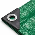 3x3 m Plane & Schutzplane grün - Gartenplane & Allzweckplane wasserdicht - 200 g/m² grün, Abdeckplane mit Ösen für Zeltunterlage - Gewebeplane - Zeltplane & Camping - Bauplane