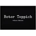 MoonWorks® Fußmatte mit Spruch lustig roter Teppich Black Edition rutschfest & waschbar Weiss 60x40cm