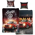 Linon Bettwäsche Volkswagen Golf GTI 135 x 200 VW Auto Car Bettzeug Bettbezug