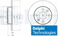 2x Bremsscheibe Delphi BG2258 2 Bremsscheiben Vorderachse Vorne für Renault