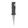 ledscom.de Garten-Steckdosen-Säule Polly mit Erdspieß für außen, IP44, 3-Fach mit Timer/Zeitschaltuhr, anthrazit, eckig, 38cm