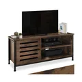 tectake TV-Board, Industrial Style, 2 offene Fächer, Staufach mit Magnettür, 2 Kabelaussparungen, 110 x 41,5 x 50,5 cm