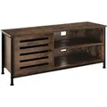 Tectake Tv Board Galway Industrial Style Holz und Stahl  110 x 41 50 x 50 50 cm Industrial Holz Dunkel  Rustikal