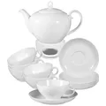 Seltmann Weiden Rondo/Liane Weiß Teeservice 14-teilig für 6 Personen