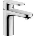 hansgrohe Vernis Blend Einhebel-Waschtischmischer, mit Zugstangen-Ablaufgarnitur, Ausladung 108 mm, 71551000 - Silber