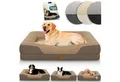 ELONEO Hundebett ELONEO - Orthopädisches Premium Hundebett, gelenkschonend, waschbar, Aus kuscheligem Sherpa-Fleece und strapazierfähigem Sofastoff