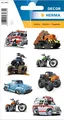 HERMA 3085 Aufkleber Fahrzeuge klein, 24 Stück, Auto Sticker mit Monstertruck Fe