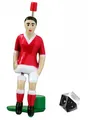 TIPP-KICK Ersatz Kicker Rot Figur Spieler Tip Kick Fußballer mit Ball OHNE VP