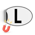 Finest Folia Länderkennzeichen Magnetfolie UV-Druck nach DIN Norm 17,5x11,5cm Kennzeichen Magnet Schild für Auto LKW Wohnmobil Bus wetterfest magnetisch RV005 (23 Luxemburg, Magnetfolie)