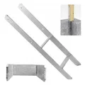 Domax Pfostenträger Stützenfuß Pfostenträger H-Anker 6mm 70/80/90/100/120/140/160/200 20.1 cm x 60 cm