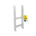 GRUNDLINE - H Anker Pfostenträger - H Anker - Pfostenanker - PSH, 201x600 mm - Feuerverzinkung - für Zäune, Pfostenträger zum einbetonieren - Stützenfuß - Balkenschuh - Pfostenhalter