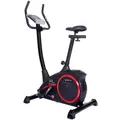 Christopeit Heimtrainer Fahrrad Ergometer AL 2, bis 150kg, 24 Widerstandsstufen, 9kg Magnet-Bremssystem, leise, Soft-Touch-Computer, Handpulssensoren, Tablet-Halterung, Black Edition