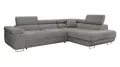 Mirjan24 Ecksofa Torezio mit Bettkasten, Einstellbare Kopfstützen, Sofa mit Schlaffunktion, Eckcouch für Wohnzimmer, Polsterecke, L-Form Couch mit Bettfunktion (Manila 16, Seite: Rechts)