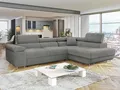 MIRJAN24 Ecksofa Torezio, mit Bettkasten und Schlaffunktion, Einstellbare Kopfstützen, 274x203x70-90 cm