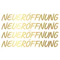 4x Schriftzug NEUERÖFFNUNG 100x14cm Schaufenster Aufkleber KX046-02 Gold