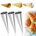ZDNT 12 Stück Cannoli Form Röhrchen,Cannoli Molds,Cannoli Backform,Schillerlockenform,Formen Spiral-Croissant,Cannoli Backform Cream Horn für Cannoli-Röhren Hörnchen (12)