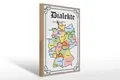 Femer GmbH Holzbild Spruch 30x40cm Dialekte Karte Bundesländer, Sprüche Zitate Lustiges (1 St), Glatte Holzfaserplatte (MDF), vorn beschichtet