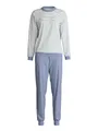 CALIDA Pyjama Marine Dreams Damen (2 tlg) pflegeleicht, elastischer Hosenbund, softe Bündchen an den Abschlüssen