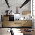 Küchenblock Jazz mit Geräten ca.320 cm Eiche/Anthrazit