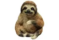 Fachhandel Plus Tierfigur Faultier Alois Dekofigur lebensechte Gartenfigur Indoor Outdoor (1x sitzend), realistische Details