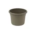 greemotion Blumentopf Fiona in Taupe [Ø35 cm x H: 24,6 cm] - Pflanzentopf 12l aus UV-beständigem Kunststoff - Pflanzkübel mit Bodenlöchern - Blumenkübel frostsicher & wetterfest