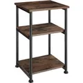 Tectake Beistelltisch Memphis Industrial Style Holz und Stahl  30 x 34 x 59 cm Industrial Holz Dunkel  Rustikal