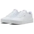 PUMA CARINA 3.0 Sneaker im klassischen Tennis-Stil, mit Schnürung, mit weichem Textilfutter weiß 40 EU